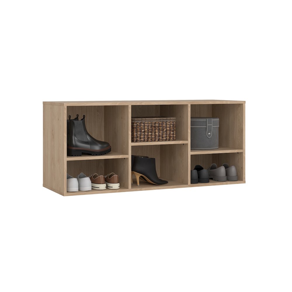 Hyper 6 Cubby Bench, Jackson Hickory. Picture 8