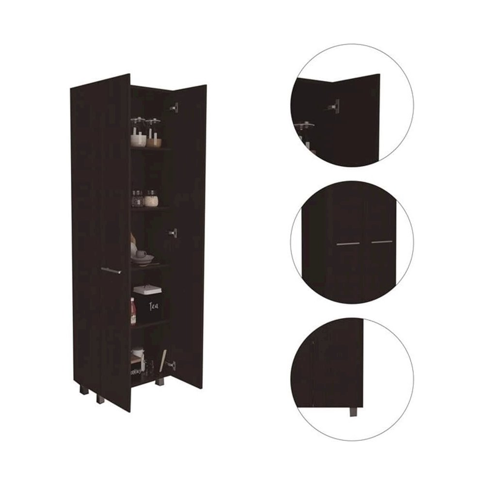 Baleare Pantry Black MDF. Picture 3