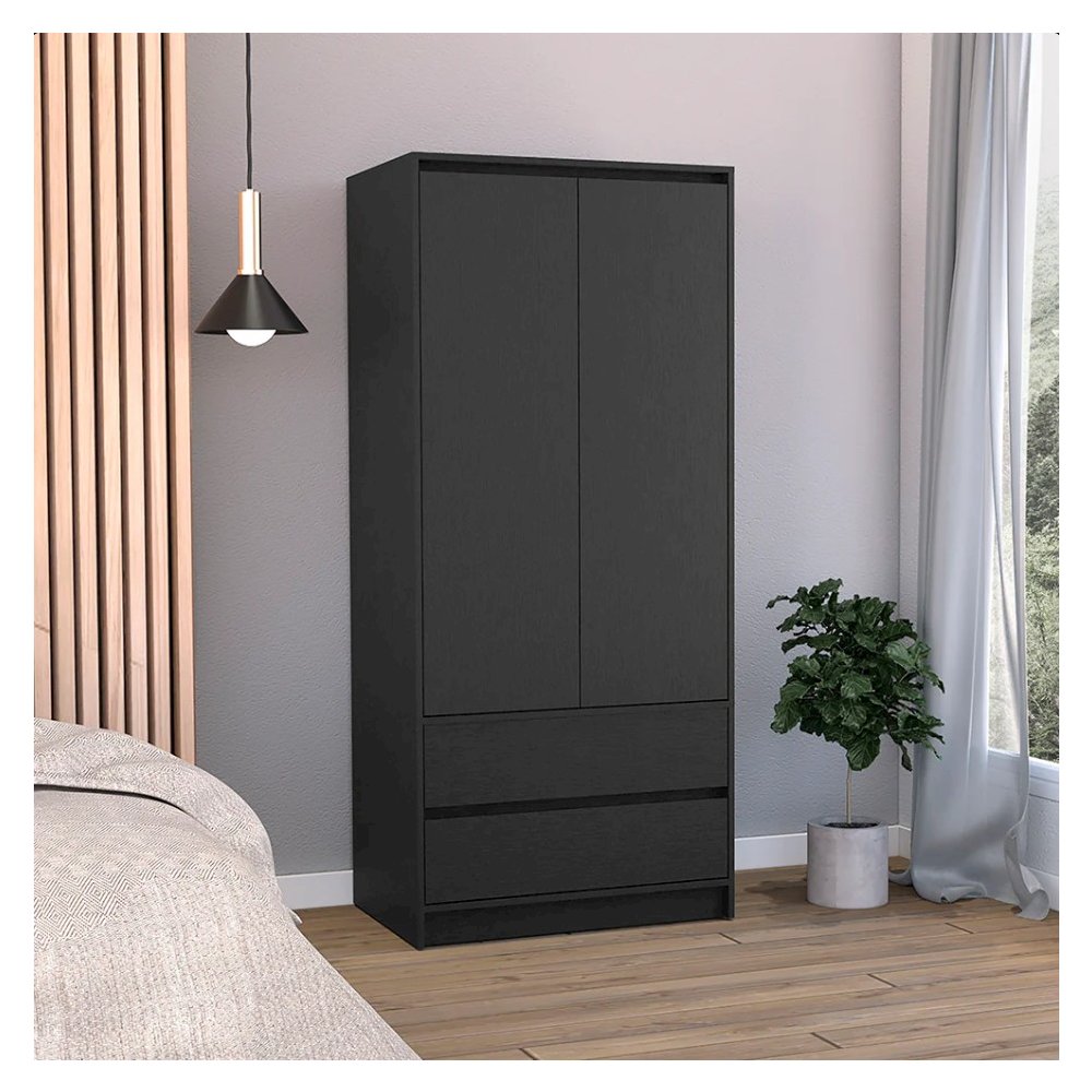 Austin Armoire Black MDF. Picture 3
