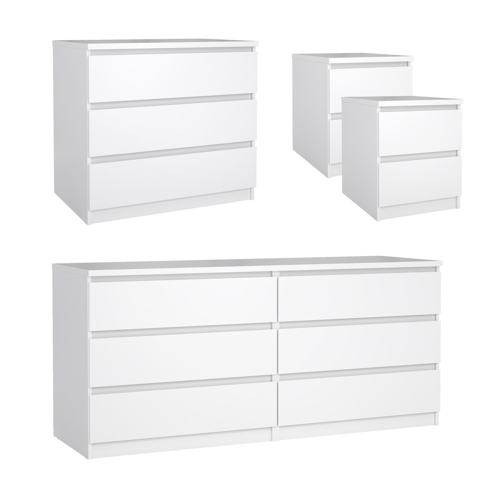 Scottsdale 4-Piece Bedroom Set, White High Gloss. Picture 1