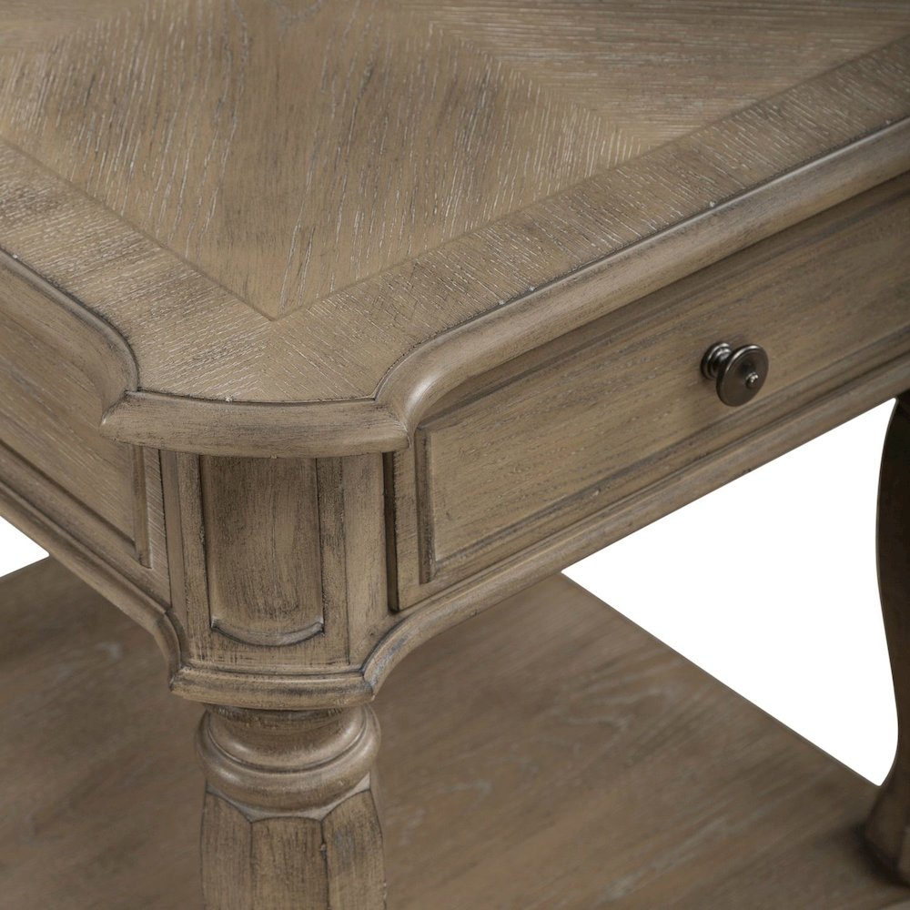 Magnolia Manor End Table in Weathered Bisque. Picture 6