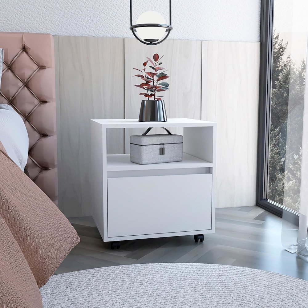 Austin Nightstand White MDF. Picture 4