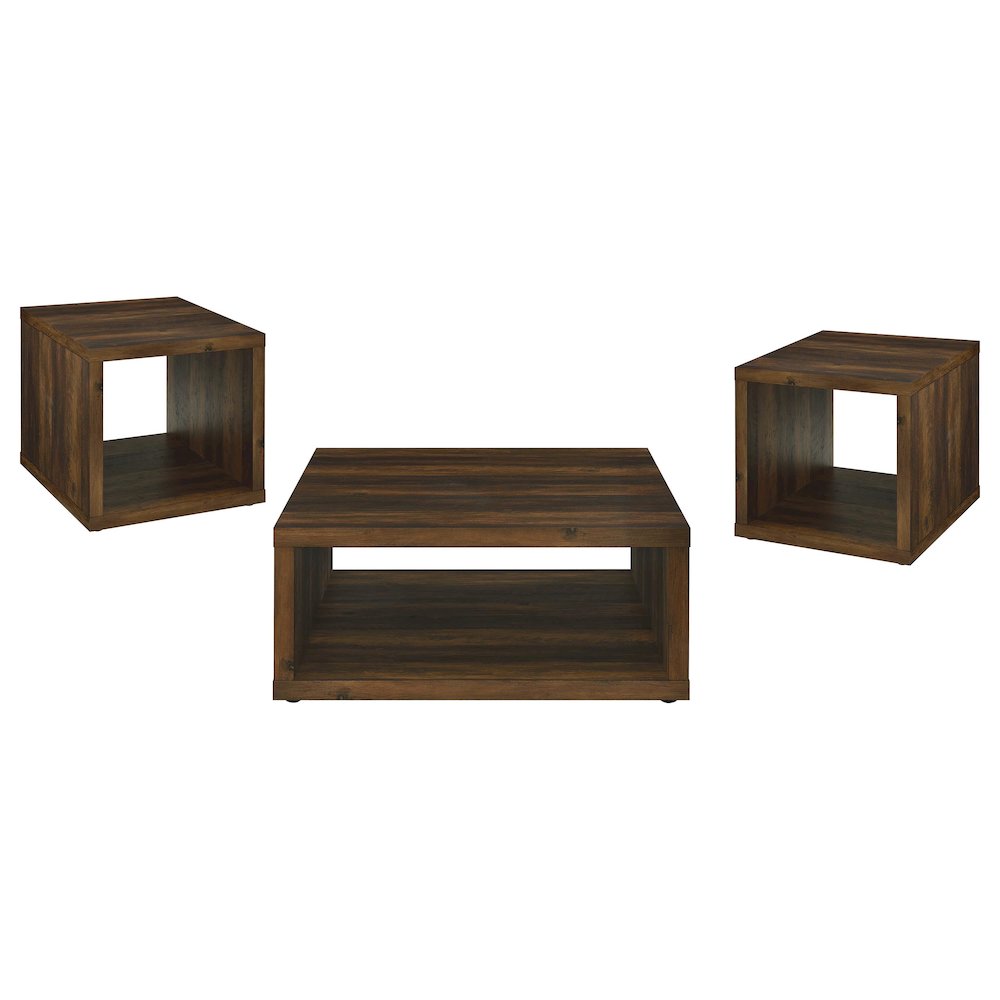 Frisco 3-piece Coffee and End Table Set Dark Pine. Picture 1