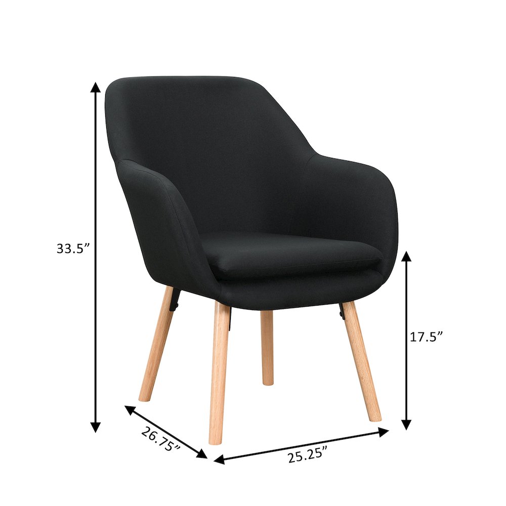 Charlotte Accent Chair, Black. Picture 5