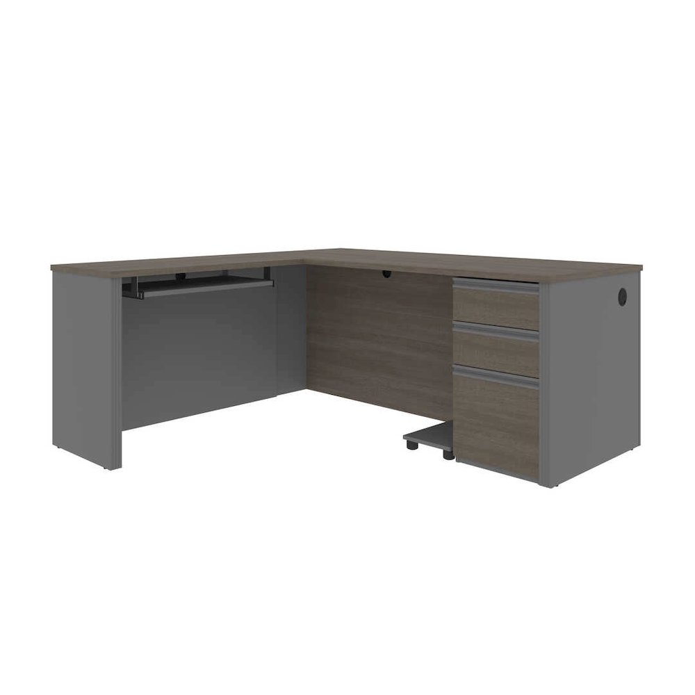 L-Shaped Desk with Pedestal. Picture 2