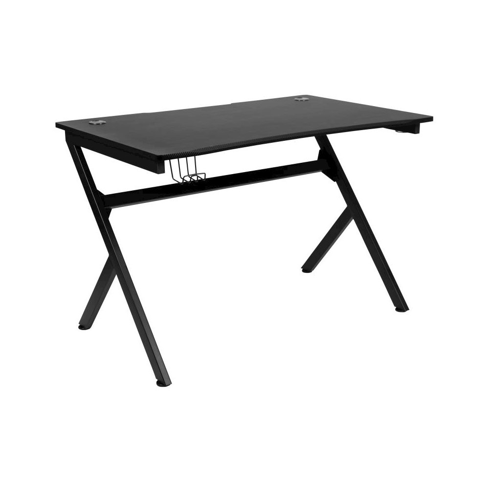 Gaming Desk 45.25" x 29" Computer Table Gamer Workstation with Headphone Holder and 2 Cable Management Holes. Picture 1