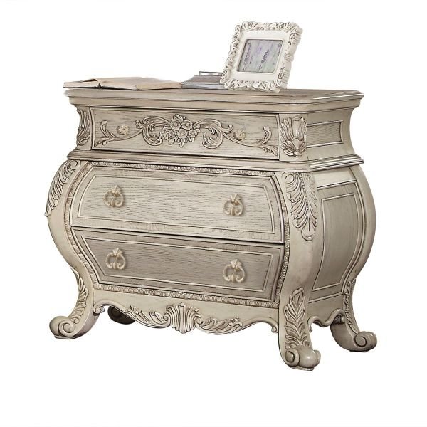 ACME Ragenardus Nightstand, Antique White. Picture 1