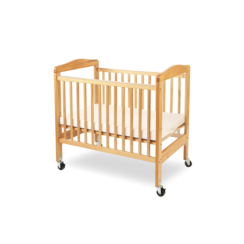 Compact Non-folding Wooden Window Crib, Natural. Picture 2
