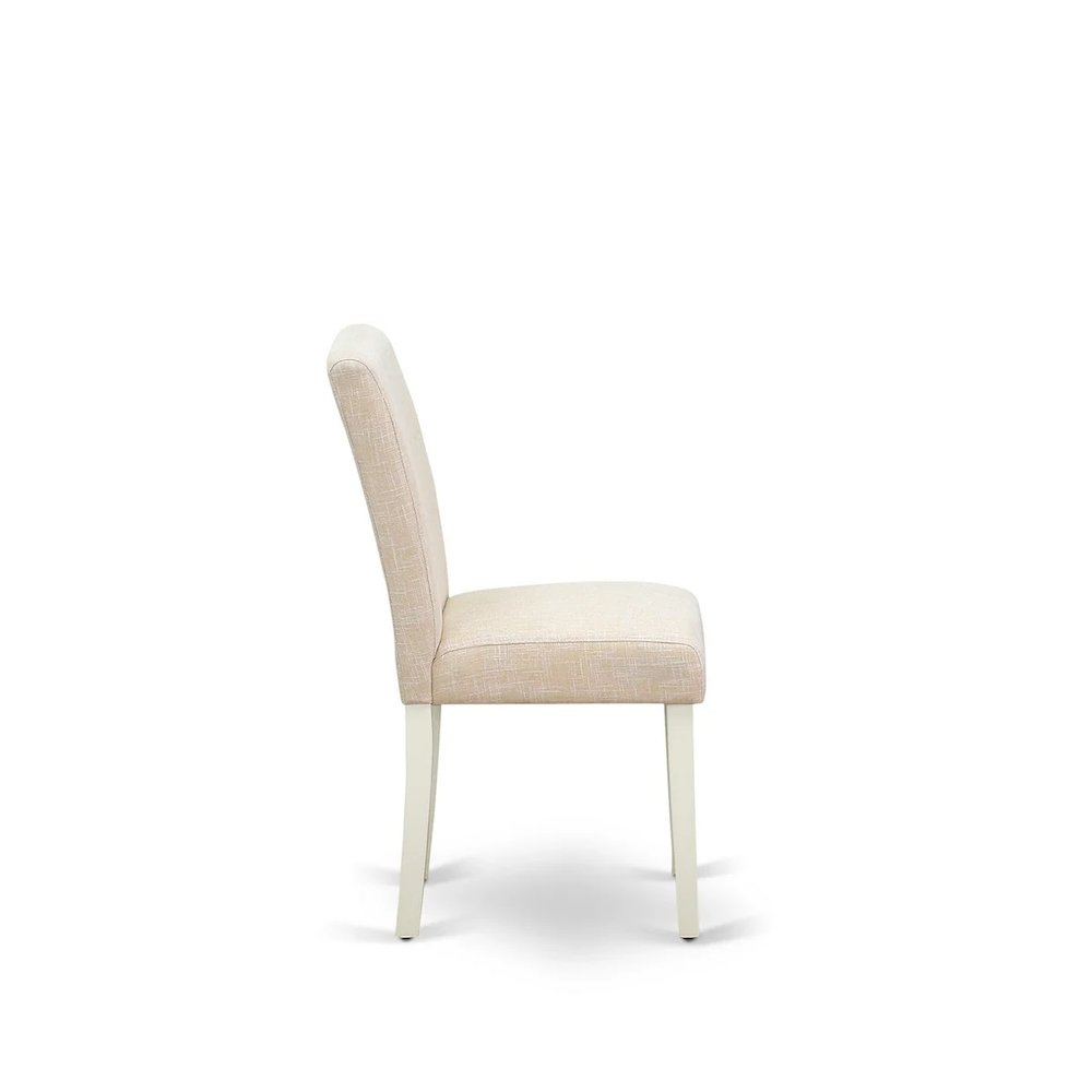 Dining Room Set Linen White, DLAB5-LWH-02. Picture 6