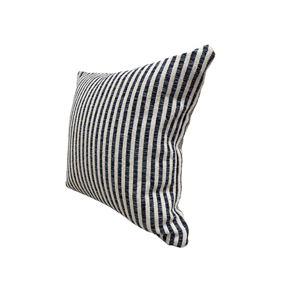 Ox Bay Blue/White Stripe All-Natural Cotton Pillow Cover. Picture 2