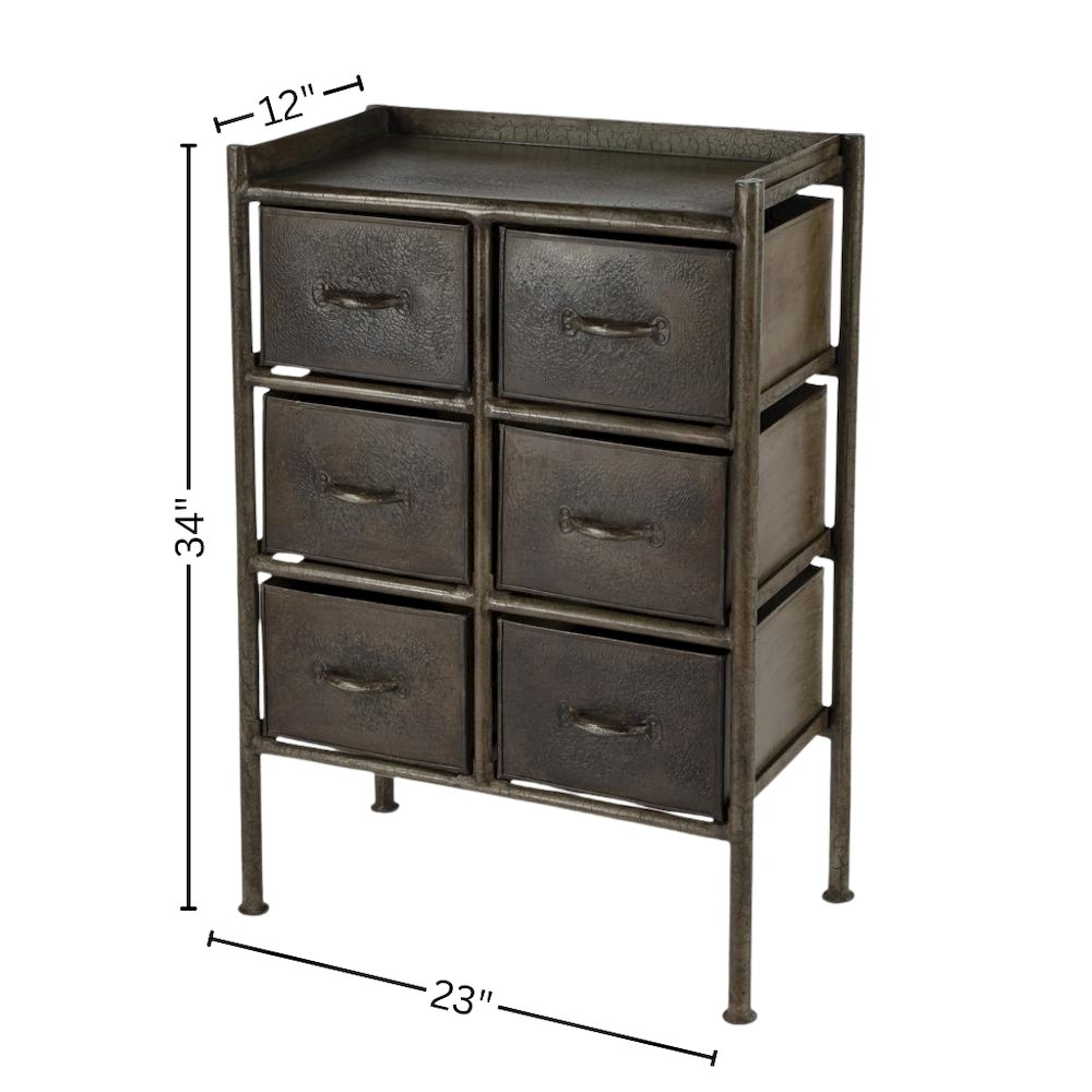 Iron Short Dresser – 6 Drawer Dresser for Closet and Bedroom Use. Picture 10