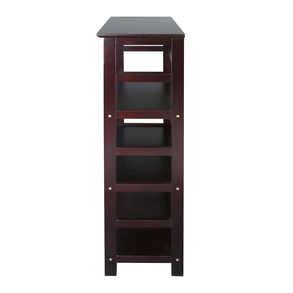 Soho Manhattan 4-Shelf Bookcase 26" Wide - Espresso. Picture 5