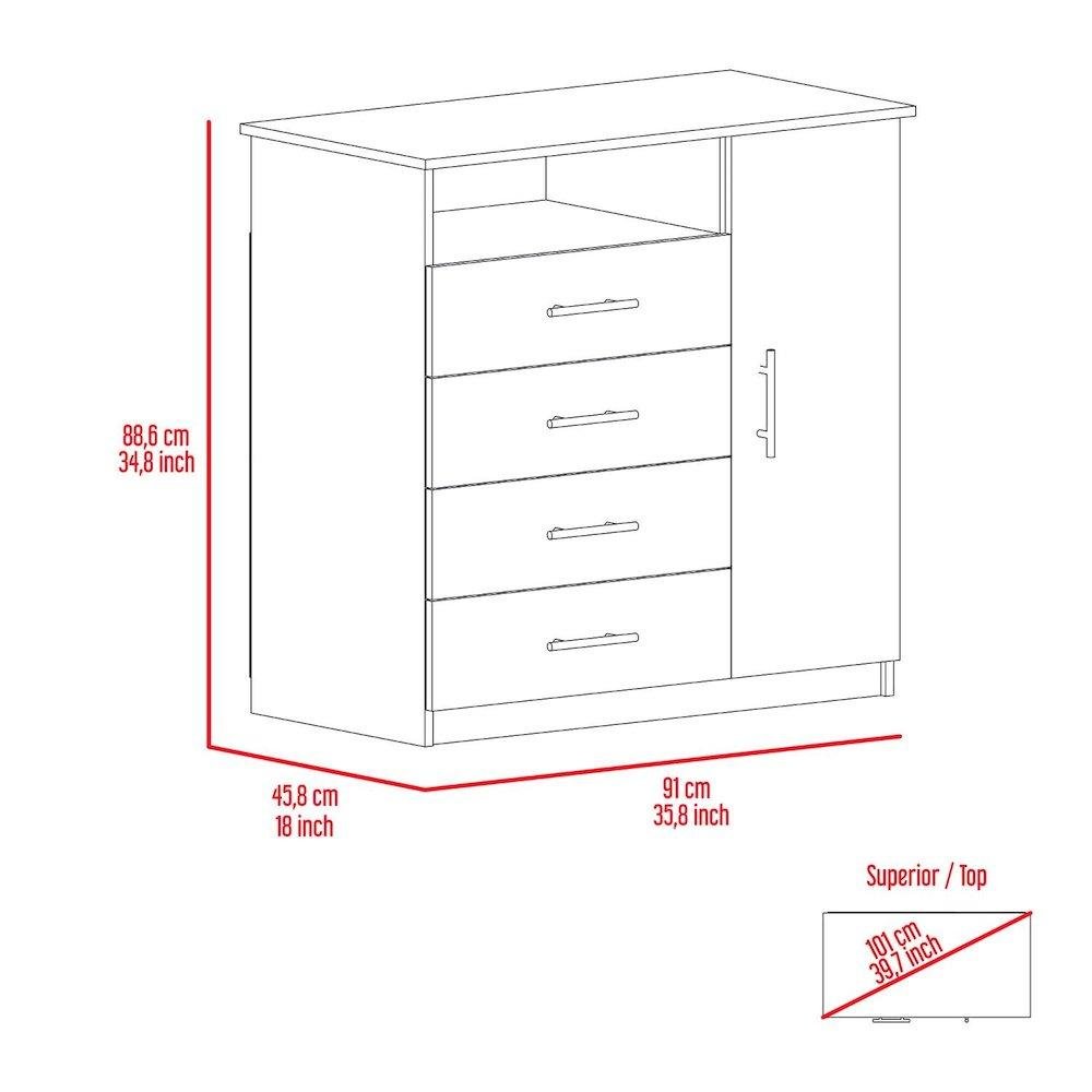 Peru Dresser White MDF. Picture 3