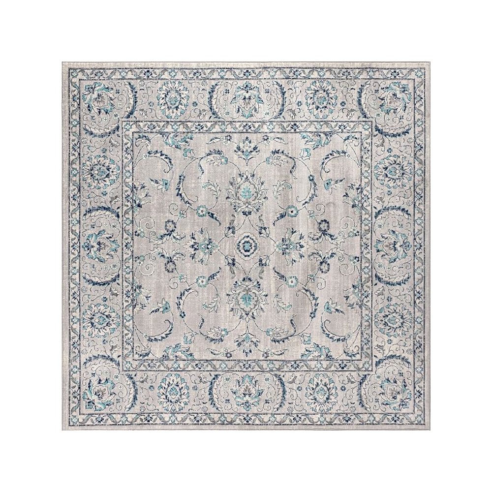 Modern Persian Vintage Medallion Light Area Rug. Picture 1