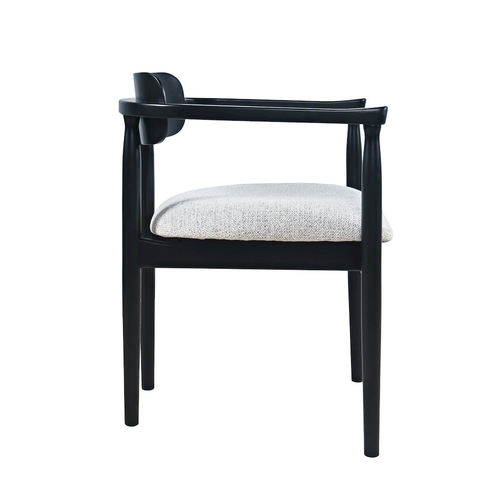 Linden Mid-Century Upholstered Dining Chair with Sculpted Back/Arms (Set of 2). Picture 3