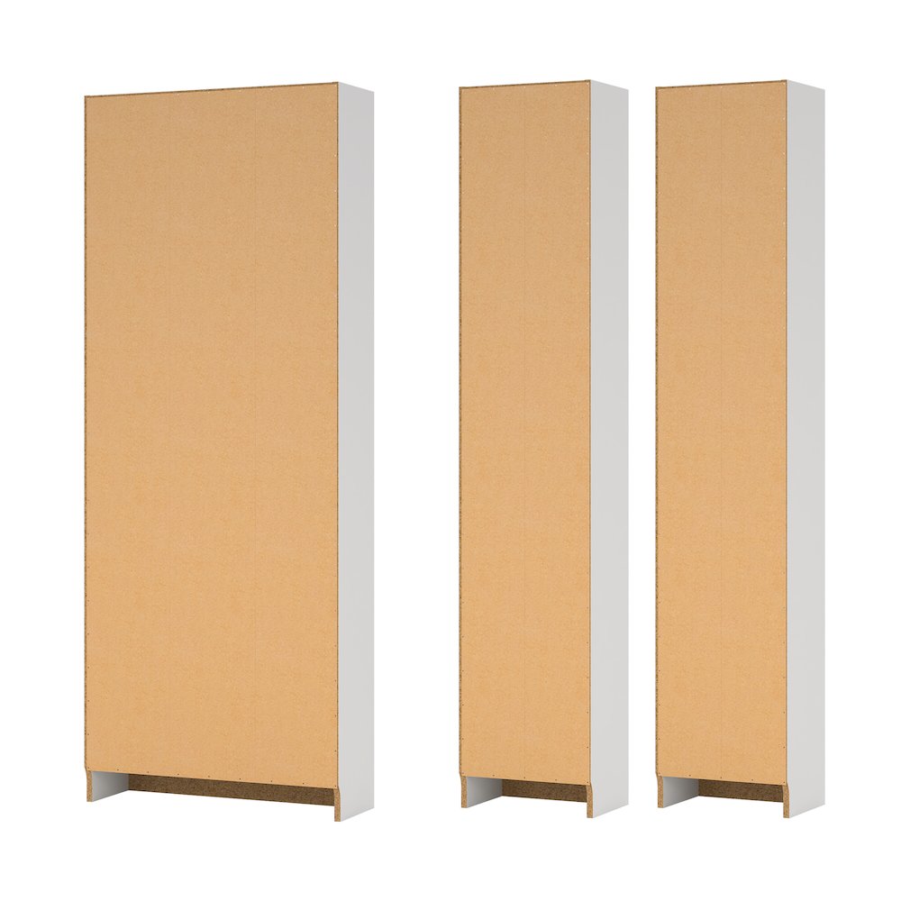 3-Piece Set - Wide 5-Shelf Bookcase and Narrow 5-Shelf Bookcases Set of 2. Picture 4