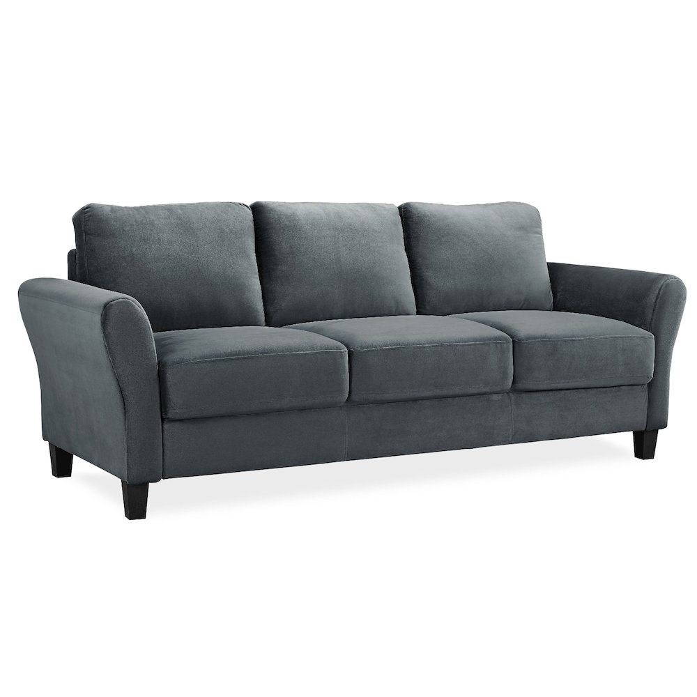 Westin Sofa Rolled Arm Dark Grey. Picture 1