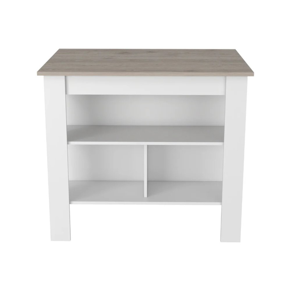 Cala Kitchen Island Anti Microbial Light Oak / White MDF. Picture 3