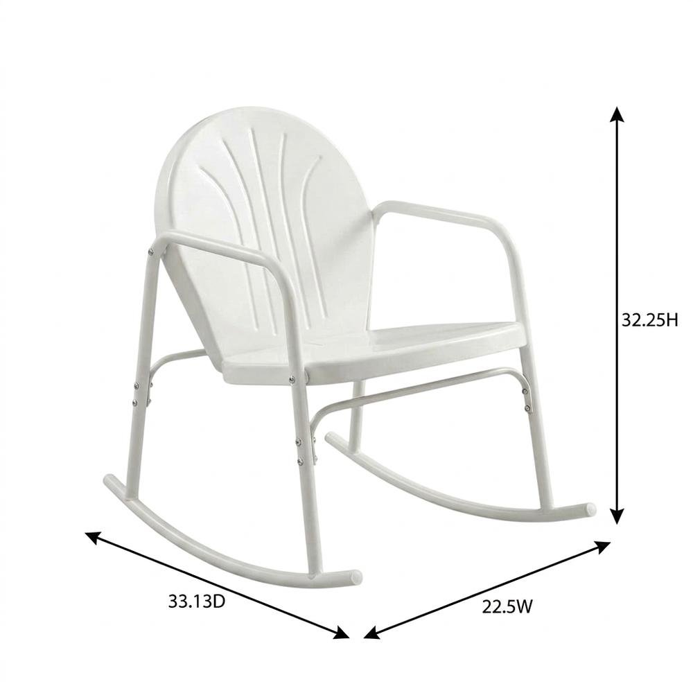 Retro Wooden Rocking Chair Set with Anti-Tip Hardware for Outdoor Use. Picture 7