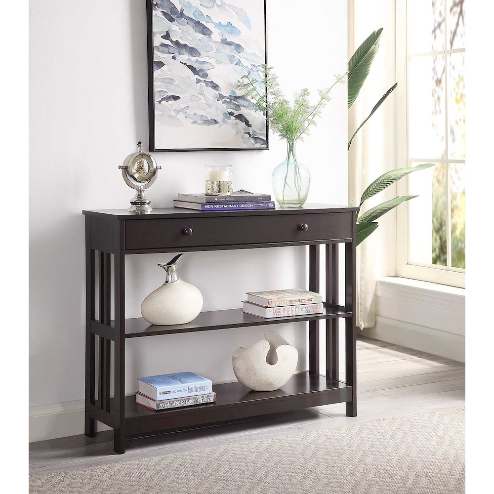 Mission 1 Drawer Console Table. Picture 1