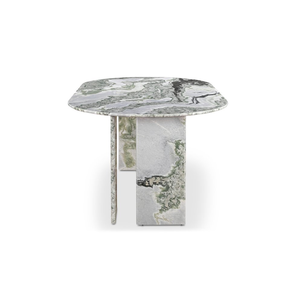 Celia Oval Dining Table Green Onyx Marble. Picture 6