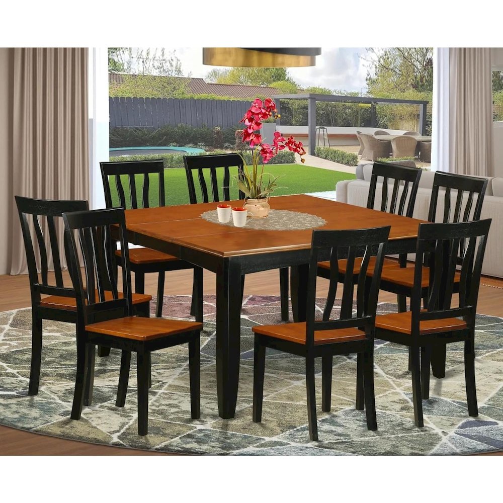 9  Pc  Dining  room  set-Dining  Table  and  8  Wood  Dining  Chairs. Picture 4