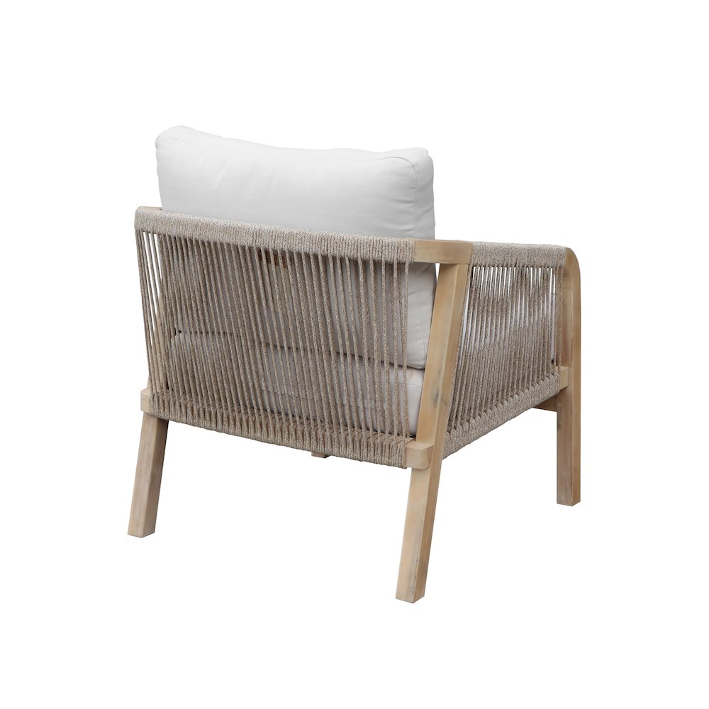 Lola 4 Piece Sofa Set Beige In Acacia. Picture 4