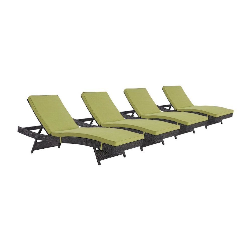 Outdoor Patio Chaise Set Of 4 With Comfortable Cushions And Stylish Design. Picture 1