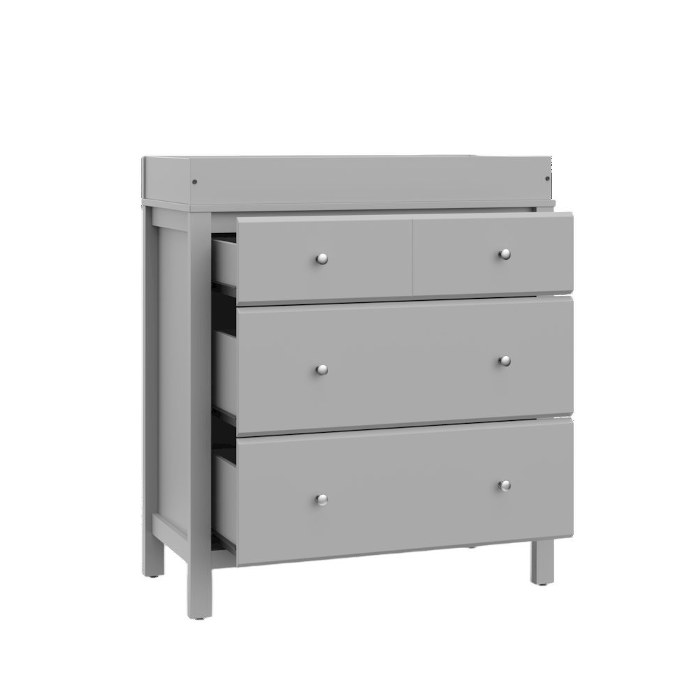 Storkcraft Carmel 3 Drawer Chest with Changing Topper (Pebble Gray). Picture 4