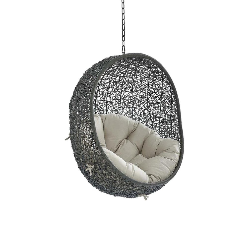 Patio Lounge Chair In Neutral Finish With Comfortable Cushion For Relaxation. Picture 1