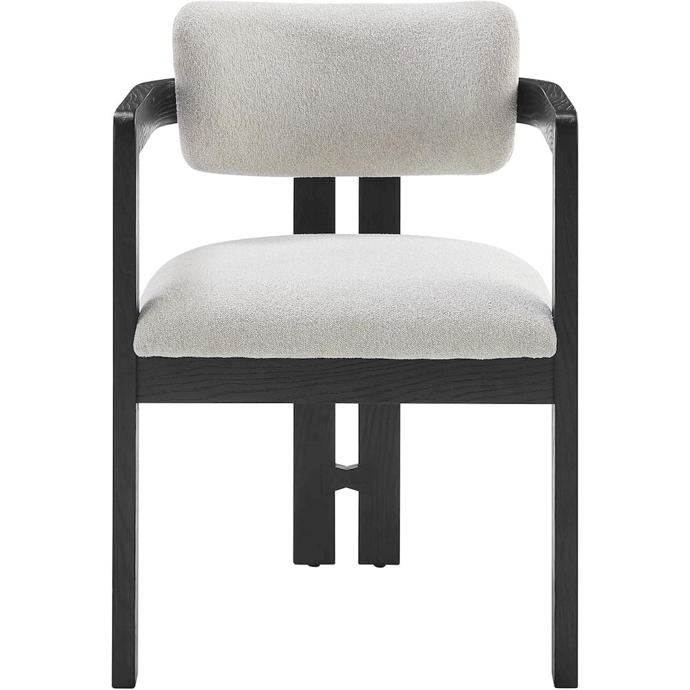 Tappelle Mid-Century Modern Fully Assembled Dining Arm Chairs, Set of 2, Black. Picture 8