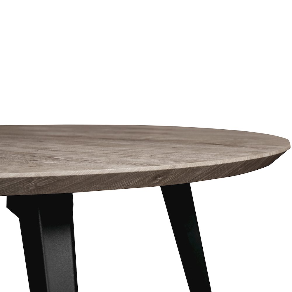 Ravenna Modern Round Wood 47" Dining Table With Metal Legs. Picture 4
