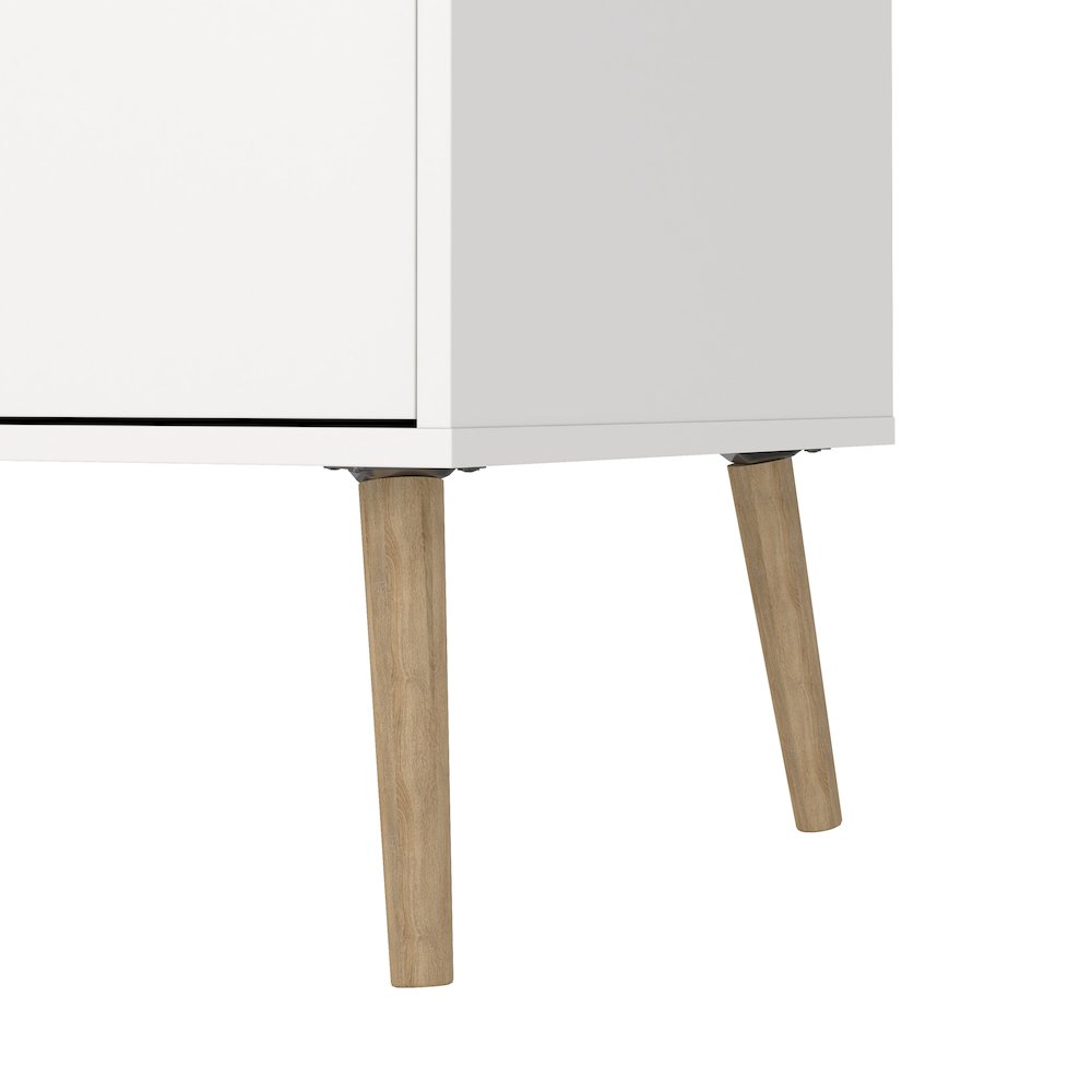 Diana 8 Drawer Double Dresser, White/Oak Structure. Picture 7