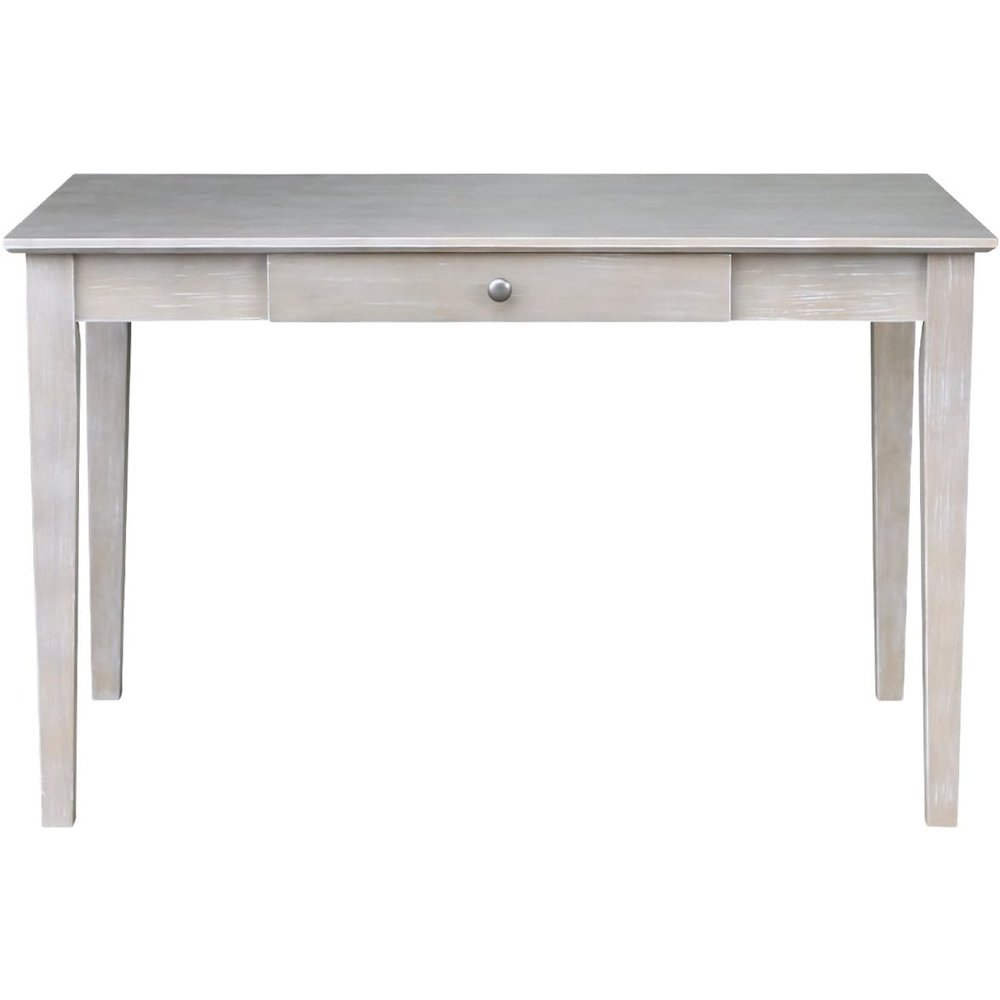 Writing Desk With Drawer, Washed Gray Taupe. Picture 12