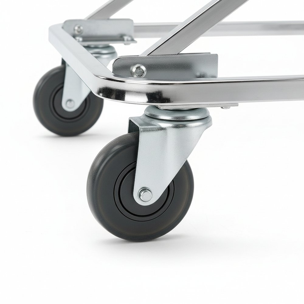 Dolly for 8200 Series Melody Chairs – Heavy-Duty Steel Chair Dolly with Chrome Frame, Hard Rubber Casters, Holds Up to 18 Chairs, 332 lbs Capacity. Picture 4