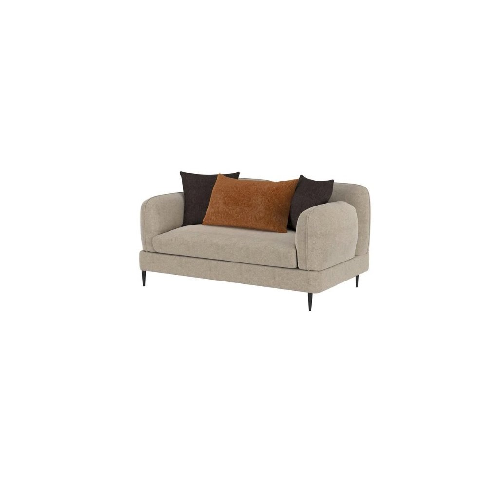 Jade Chenille Upholstered Sculpted Track Arm Loveseat Latte. Picture 2