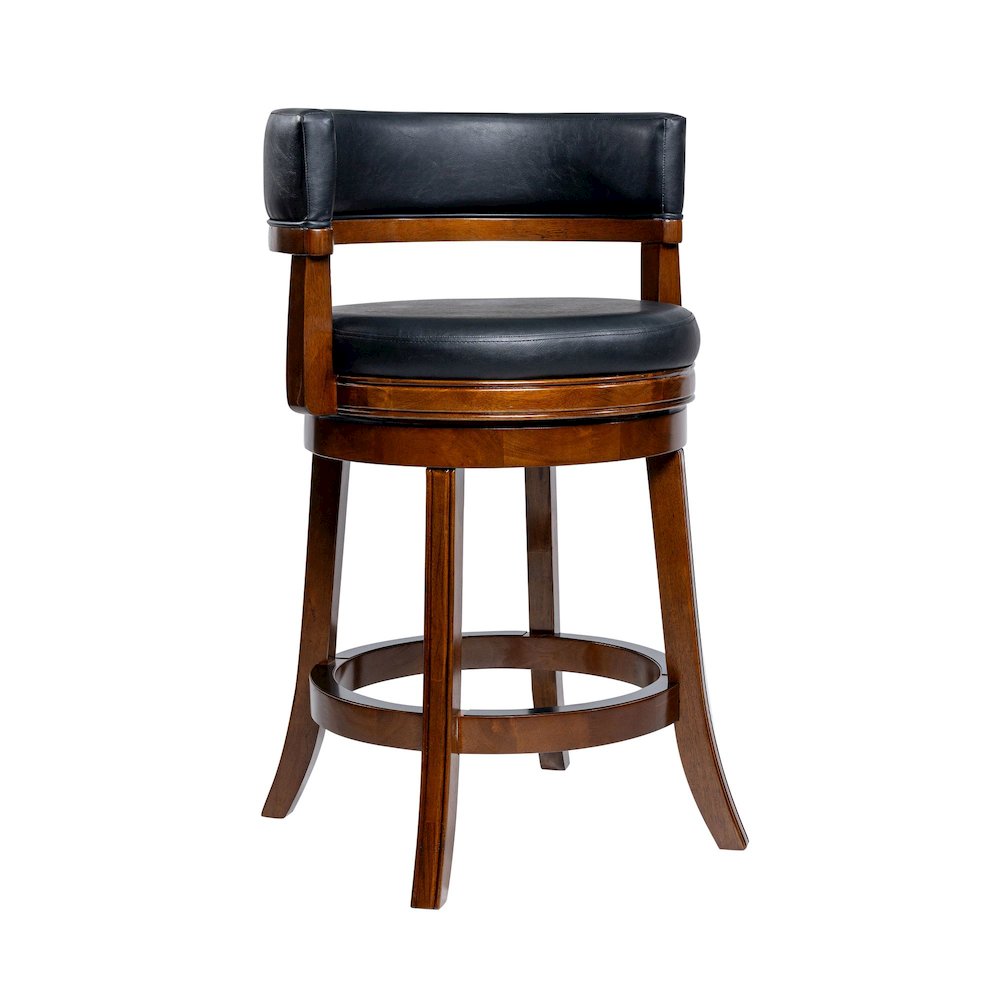 Balen Swivel Counter Stool - Cappuccino Finish. Picture 1