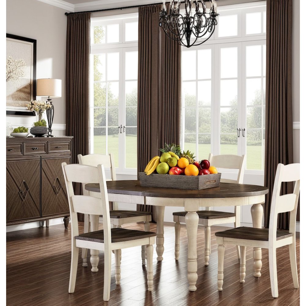 White Pine Ladderback Dining Chairs Set of 2 with Sturdy Plywood Construction. Picture 5