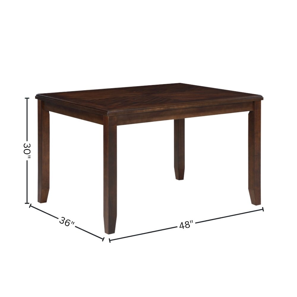 Wood Square Dining Table Set for 4 – Small Kitchen Table Set in Brown. Picture 13