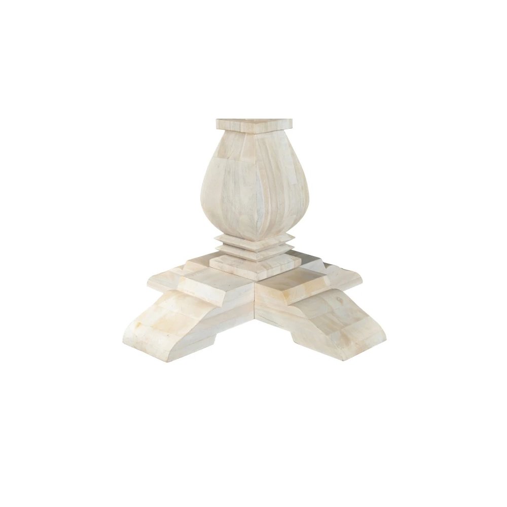 Benedict 71" Round Dining Table - White Wash. Picture 5