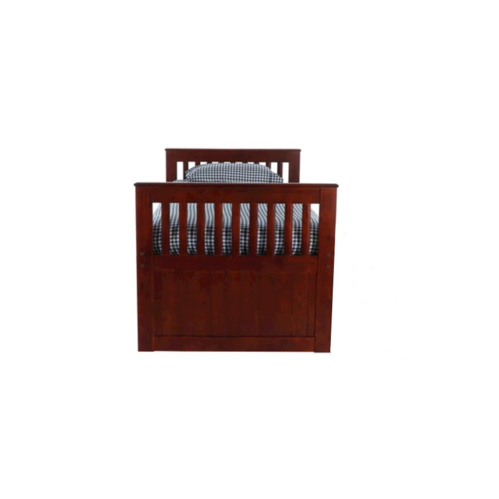 Donco Kids Twin Mission Rake Bed in Merlot. Picture 5