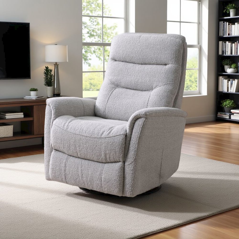 Bloke Cotton Recliner Nursery Glider  – Elegant Boucle Chairs for Comfort. Picture 4