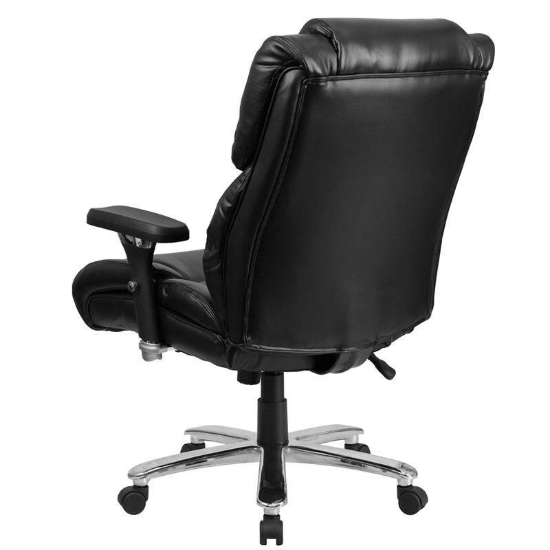 24/7 Intensive Use Big & Tall 400 lb. Rated Black Executive Lumbar Office Chair. Picture 3