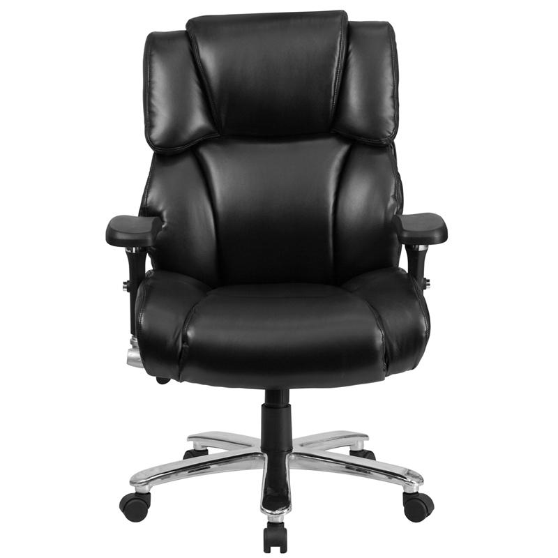 24/7 Intensive Use Big & Tall 400 lb. Rated Black Executive Lumbar Office Chair. Picture 4