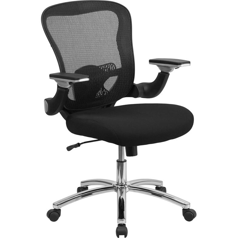 Mid-Back Black Mesh Executive Swivel Office Chair. Picture 1