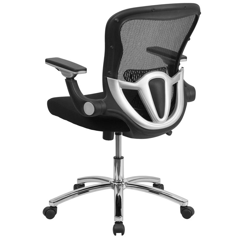 Mid-Back Black Mesh Executive Swivel Office Chair. Picture 3